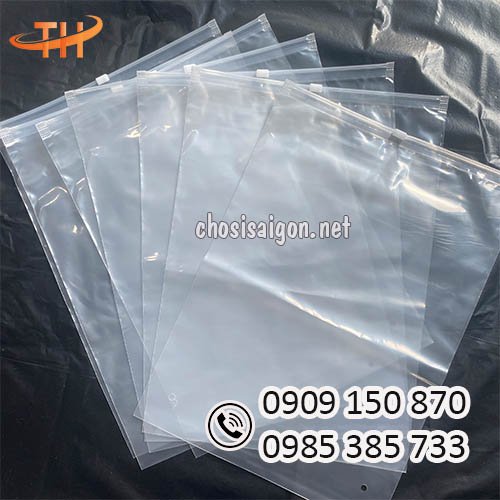 Túi zip có khóa kéo bằng nhựa bền, chắc sỉ rẻ