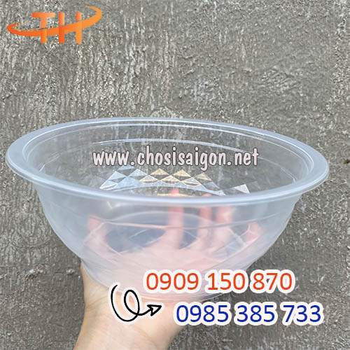 Tô nhựa 1000ml kim cương trắng trong giá rẻ tại Bình Chánh