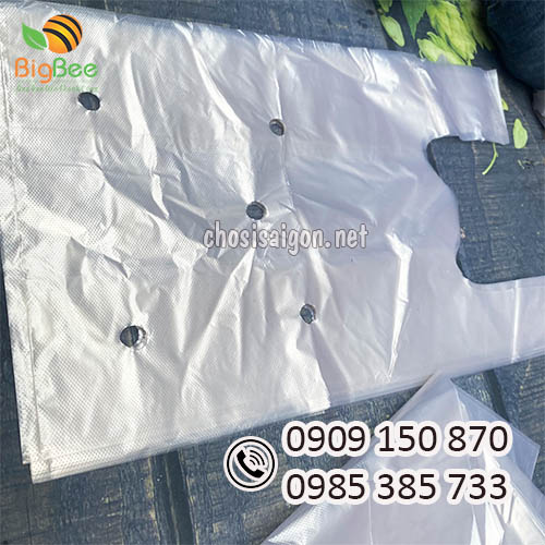 Túi xốp 2 quai đục lỗ dẻo dai, bền chắc giá rẻ nhất HCM
