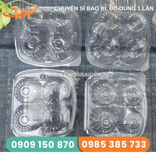Vỉ nhựa đựng trứng 4 quả bền, tốt