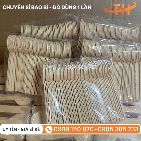 Muỗng gỗ 10.5cm thân thiện môi trường