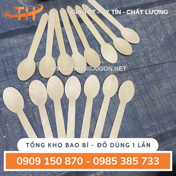 Muỗng gỗ, thìa gỗ 16cm giá tốt