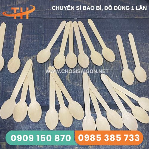 Muỗng gỗ 16cm thân thiện môi trường