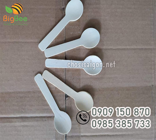 Muỗng gỗ ăn kem sữa chua giá sỉ ưu đãi