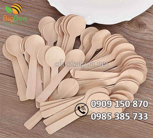 Muỗng gỗ ăn kem giá sỉ rẻ tại TP.HCM