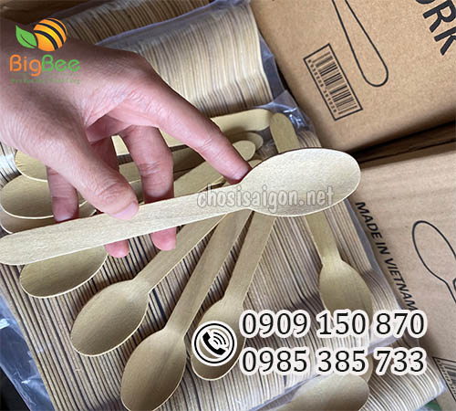 Muỗng (thìa) gỗ dùng 1 lần cao cấp giá rẻ nhất
