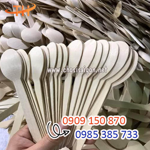 Muỗng gỗ tiện dụng dùng 1 lần sỉ rẻ