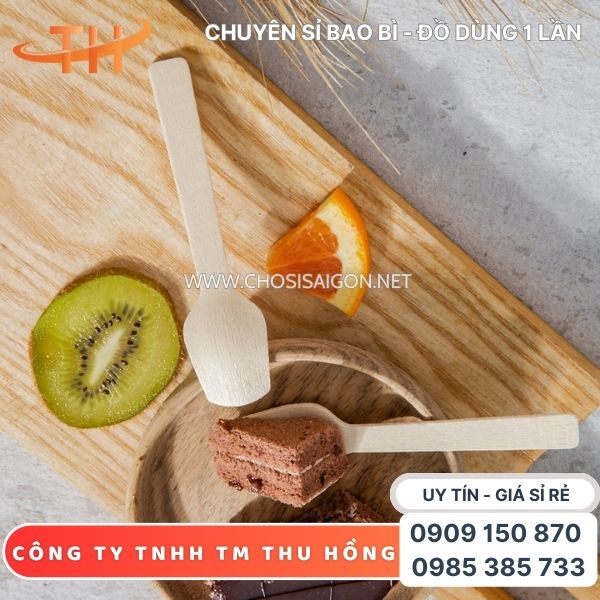 Muỗng, thìa gỗ 9cm sỉ rẻ tại TP.HCM