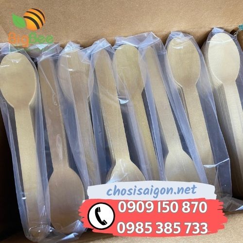 Muỗng gỗ 1000 cái/thùng sỉ rẻ chất lượng