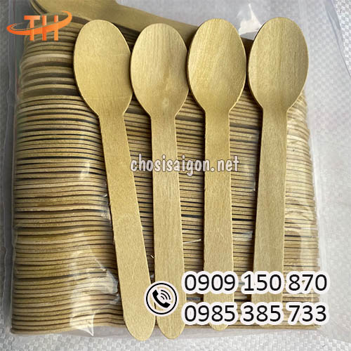 Muỗng, thìa gỗ dùng 1 lần mua sỉ chất lượng