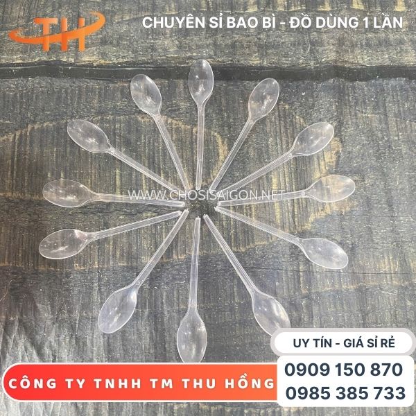 Muỗng nhựa nhỏ 12cm dẻo, bền chắc giá bán sỉ