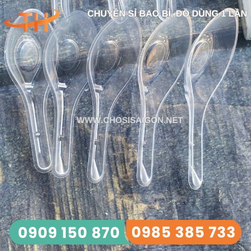 Muỗng nhựa cơm cán ngắn