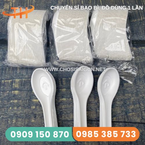 Muỗng nhựa canh cán ngắn