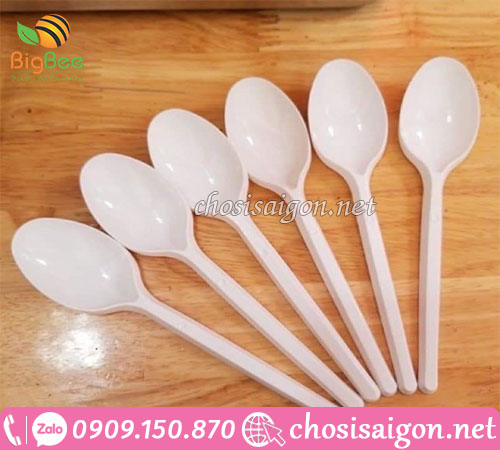 Muỗng nhựa đục ăn cơm giá sỉ