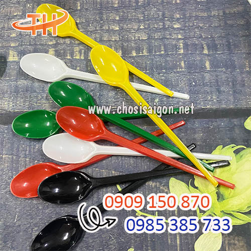 Muỗng nhựa đủ màu 20cm uy tín giá tận gốc