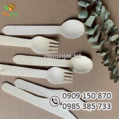 Dao, muỗng, nĩa gỗ cao cấp giá rẻ