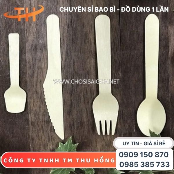 Muỗng, nĩa, dao gỗ cao cấp