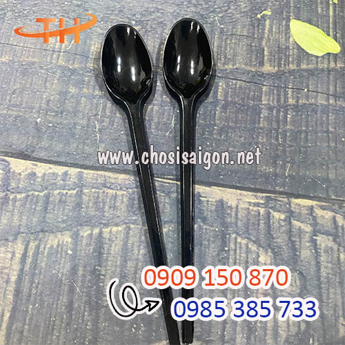 Thìa, muỗng nhựa trà sữa, sinh tố 20cm sỉ rẻ HCM