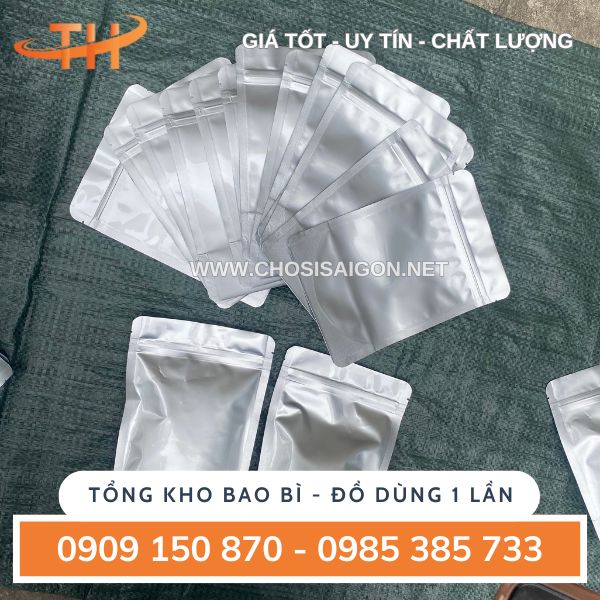 Túi zip bạc 2 mặt đựng thực phẩm, đồ dùng
