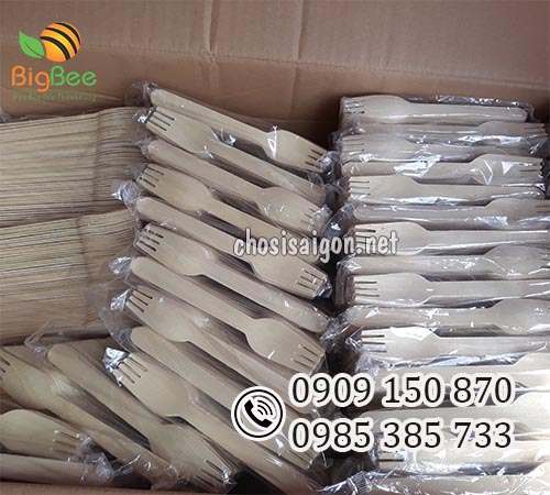 Nĩa gỗ dùng 1 lần 16cm giá rẻ nhất