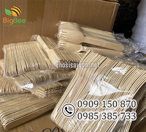 Nĩa gỗ dùng 1 lần cứng cáp, chắc chắn giá sỉ rẻ