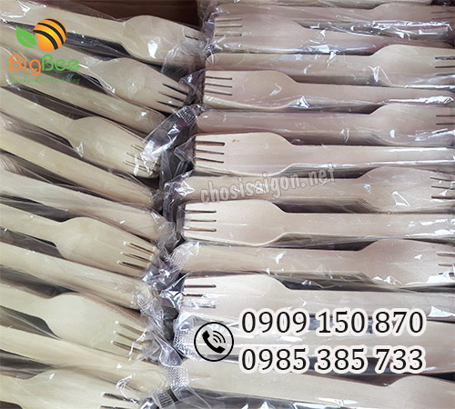 Nĩa gỗ dùng 1 lần không chất tẩy trắng sỉ rẻ nhất