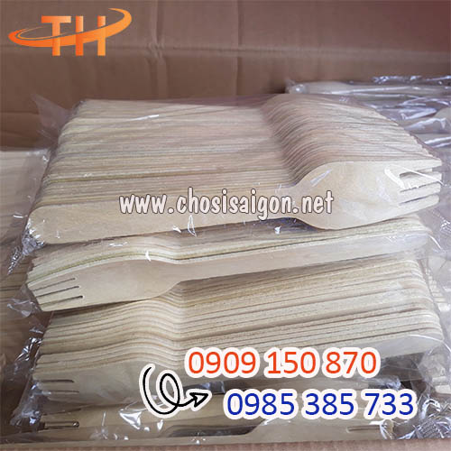 Nĩa gỗ 16cm dùng 1 lần rẻ uy tín