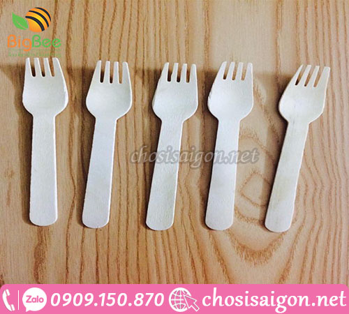 Nĩa gỗ dùng 1 lần giá sỉ rẻ