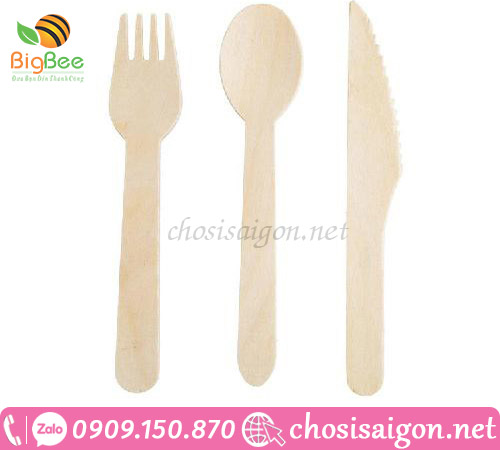 Phân phối nĩa, muỗng, dao gỗ giá rẻ