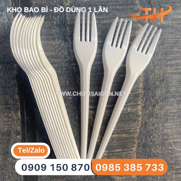 Nĩa nhựa trắng sỉ rẻ nhất