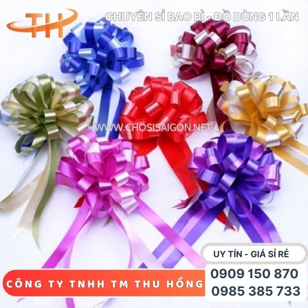 Nơ rút gói quà đa dạng kích thước giá ưu đãi