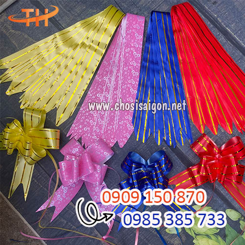 Nơ rút giỏ quà sỉ giá rẻ