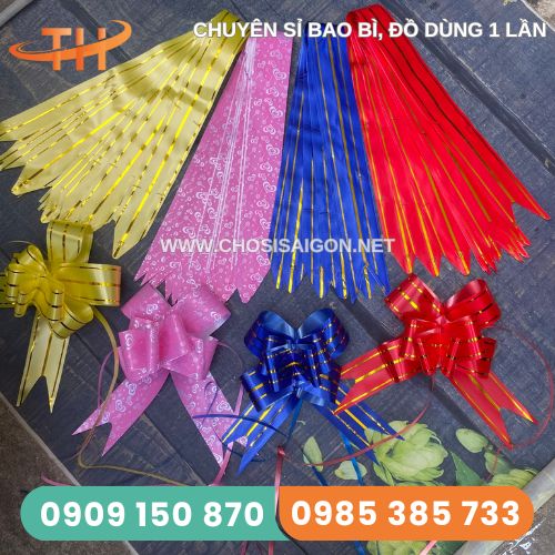 Nơ rút gói quà đủ màu đẹp mắt