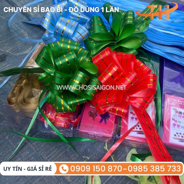 Nơ rút gói quà đủ màu đẹp xinh