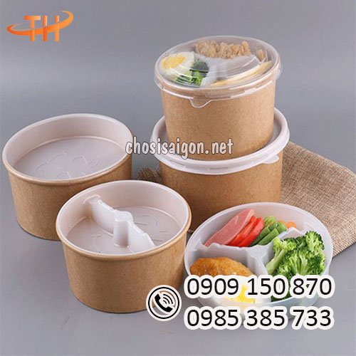 Tô giấy kraft 2 tầng 2 ngăn, 3 ngăn sỉ rẻ nhất tại HCM