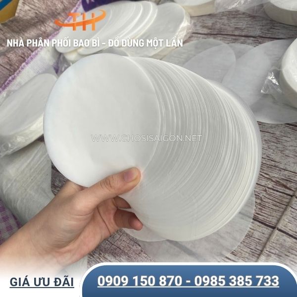 Giấy lót miệng ly chống đổ tràn thức uống mang đi