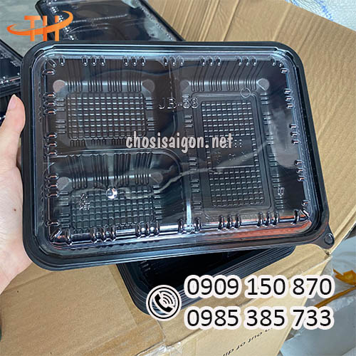 Hộp nhựa đế đen HT88 3 ngăn 300 cái/thùng giá rẻ nhất