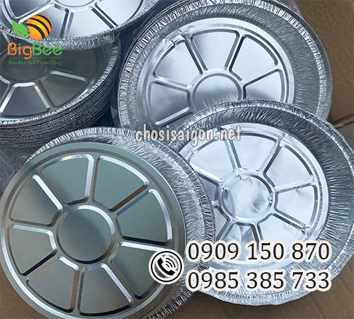 Khay giấy bạc tròn sử dụng trong lò vi sống bán giá rẻ nhất