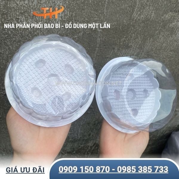 Hộp nhựa tròn đựng bánh các loại