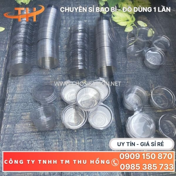 Hũ nhựa đựng panna cotta nắp liền 2oz giá rẻ