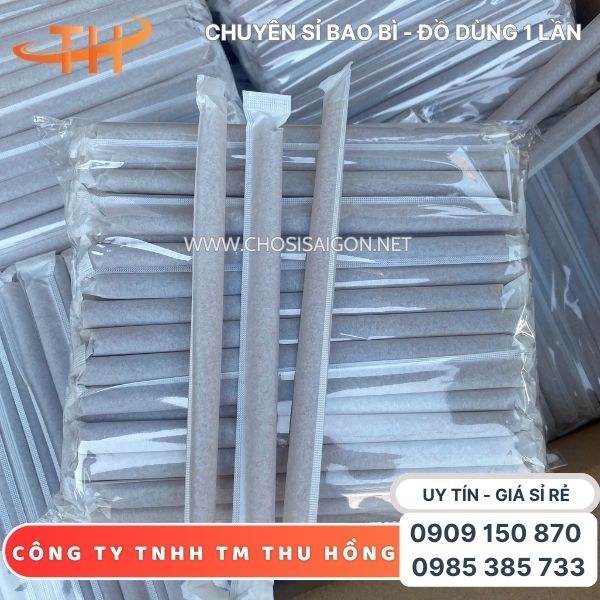 Ống hút bã mía bọc màng giấy an toàn, vệ sinh giá sỉ