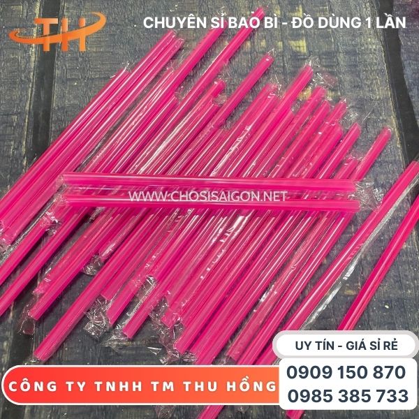 Ống hút nhựa phi 8 bọc màng vệ sinh, tiện lợi giá rẻ