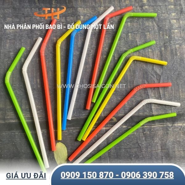 Ống hút nhựa cong tạo hình bắt mắt