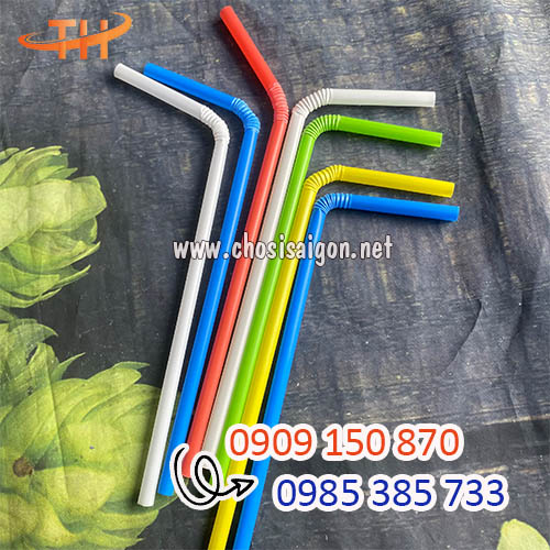 Ống hút cong đủ màu sỉ rẻ uy tín