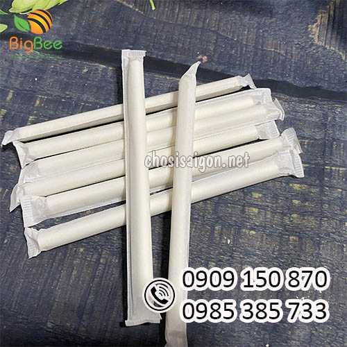 Ống hút giấy bọc màng phi 12 x 197mm sỉ rẻ tại xưởng