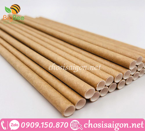 Nơi bán ống hút giấy kraft nâu các loại giá sỉ rẻ, uy tín