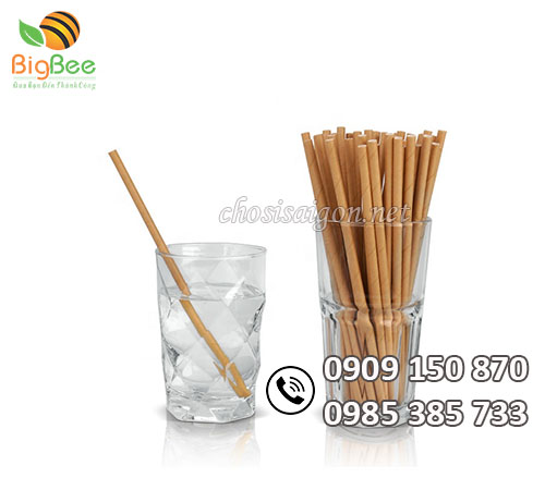Ống hút giấy kraft nâu giá rẻ