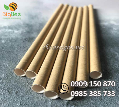 Ống hút giấy kraft phi 12 giá sỉ ưu đãi