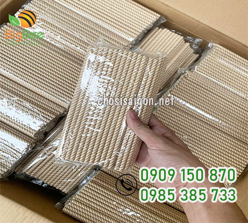Ống hút giấy nâu kraft phi 6 giá tốt tại TP.HCM