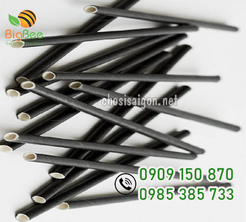 Ống hút giấy phi 8 màu đen đẹp mắt giá sỉ rẻ nhất TP.HCM